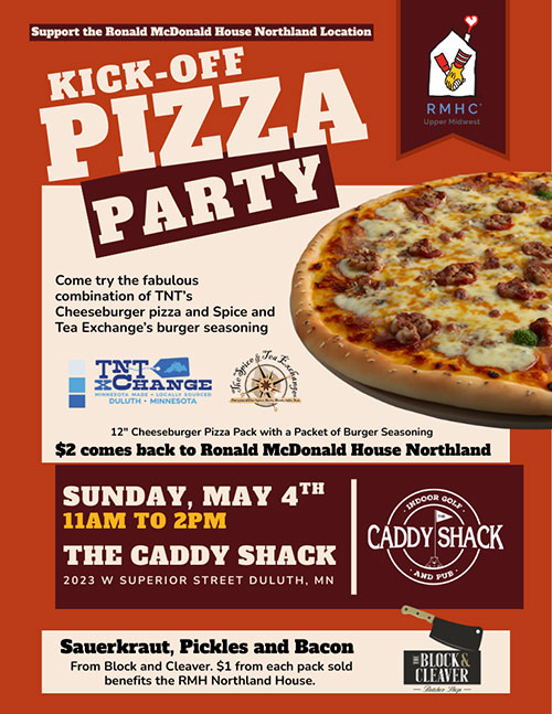 kick off pizza party poster